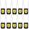 Loetere 12 Pcs Pretend Play Police Badges Officer Badge Detective Badge Cop Badge Fbi Badge Prop With Chain Police Accessories H