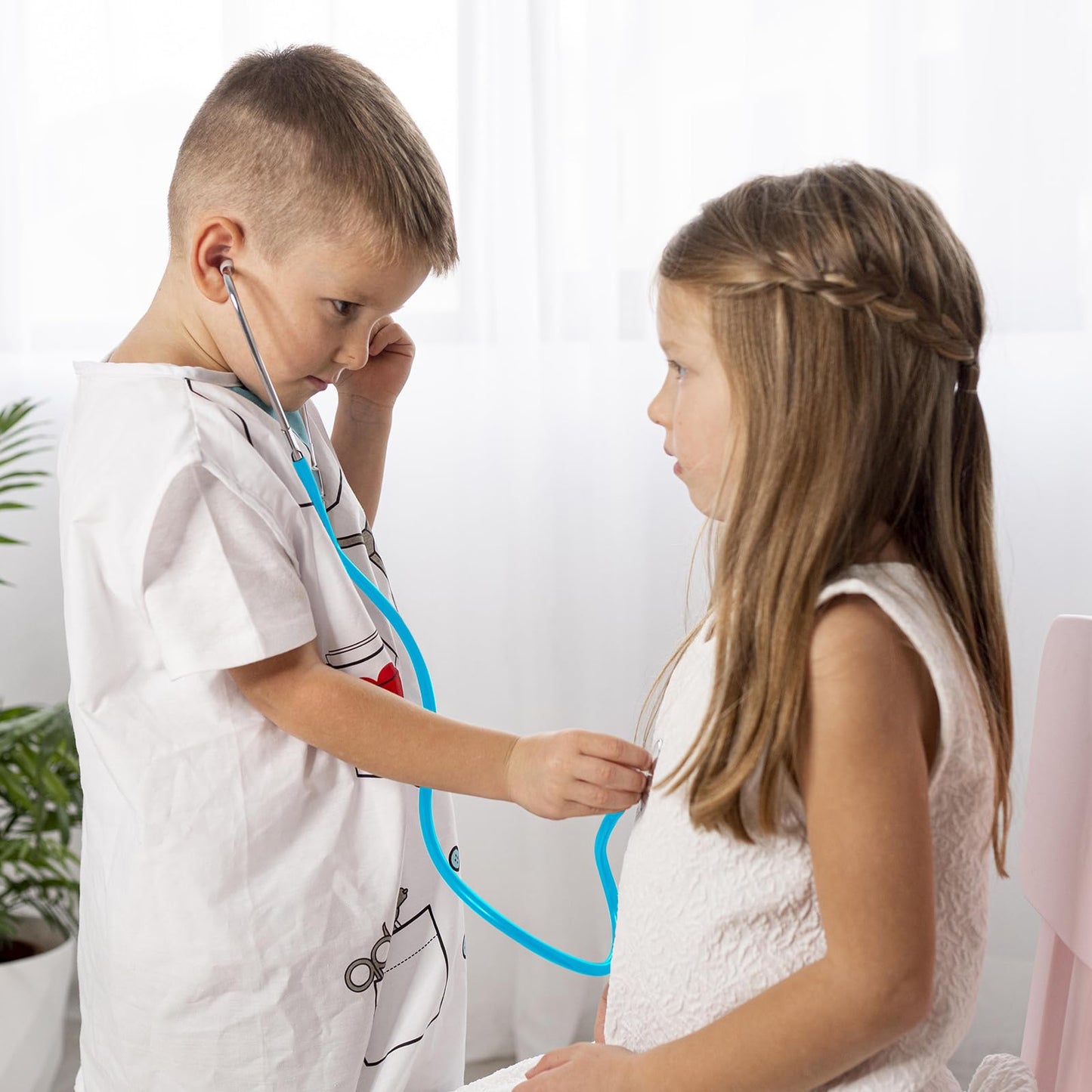 Erdogly Kids Stethoscope, Real Working Nursing Stethoscope For Kids, Doctor Game Toy For Boys, Girls Doctor Nurse Cosplay Costum