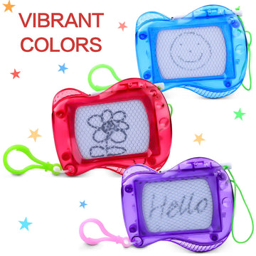 Outus 50 Pieces Mini Magnetic Drawing Board Doodle Board Set With Pen Keychain 3 Colors Drawing Painting Sketch Pad For Birthday Party Favor Classroom Supply
