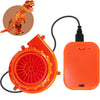 Wittocs Orange Costume Fan Mini Blower Fan For Dinosaur Halloween Inflatable Blow Up Costume(Upgraded Version)