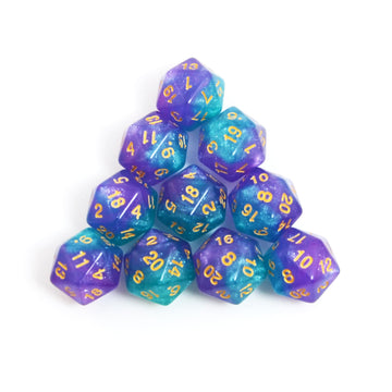 SmartDealsPro 10-Pack 20 Sided Dice D20 Polyhedral Dice for DND RPG MTG Table Game (Color 10)