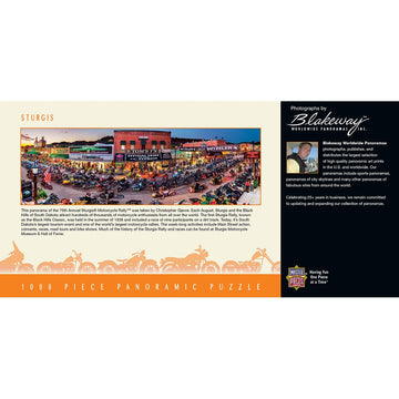 Masterpieces Cityscape Panoramics 1000 Puzzles Collection - Sturgis Panoramic 1000 Piece Jigsaw Puzzle