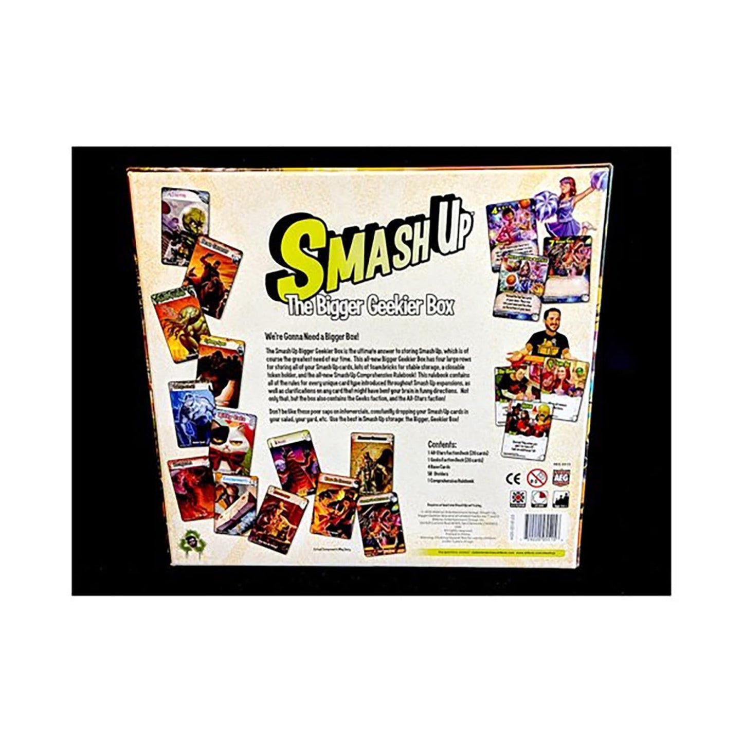 Aeg Smash Up: Bigger Geekier Box | Card Game Storage Solution | Includes Geeks & All-Stars Factions | 2-4 Players | Ages 14+ | 30-45 Minute Playtime