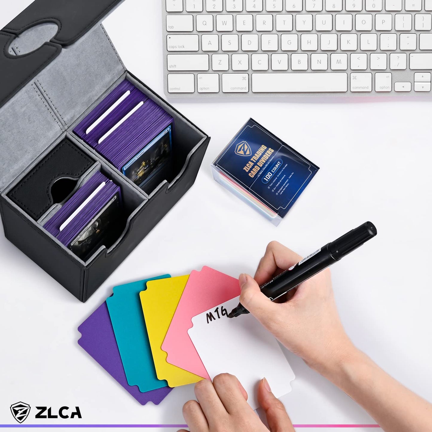 Zlca Trading Card Dividers, Playing Card Page Dividers With Tabs, Plastic Card Separator For Storage Box Folder Record Baseball