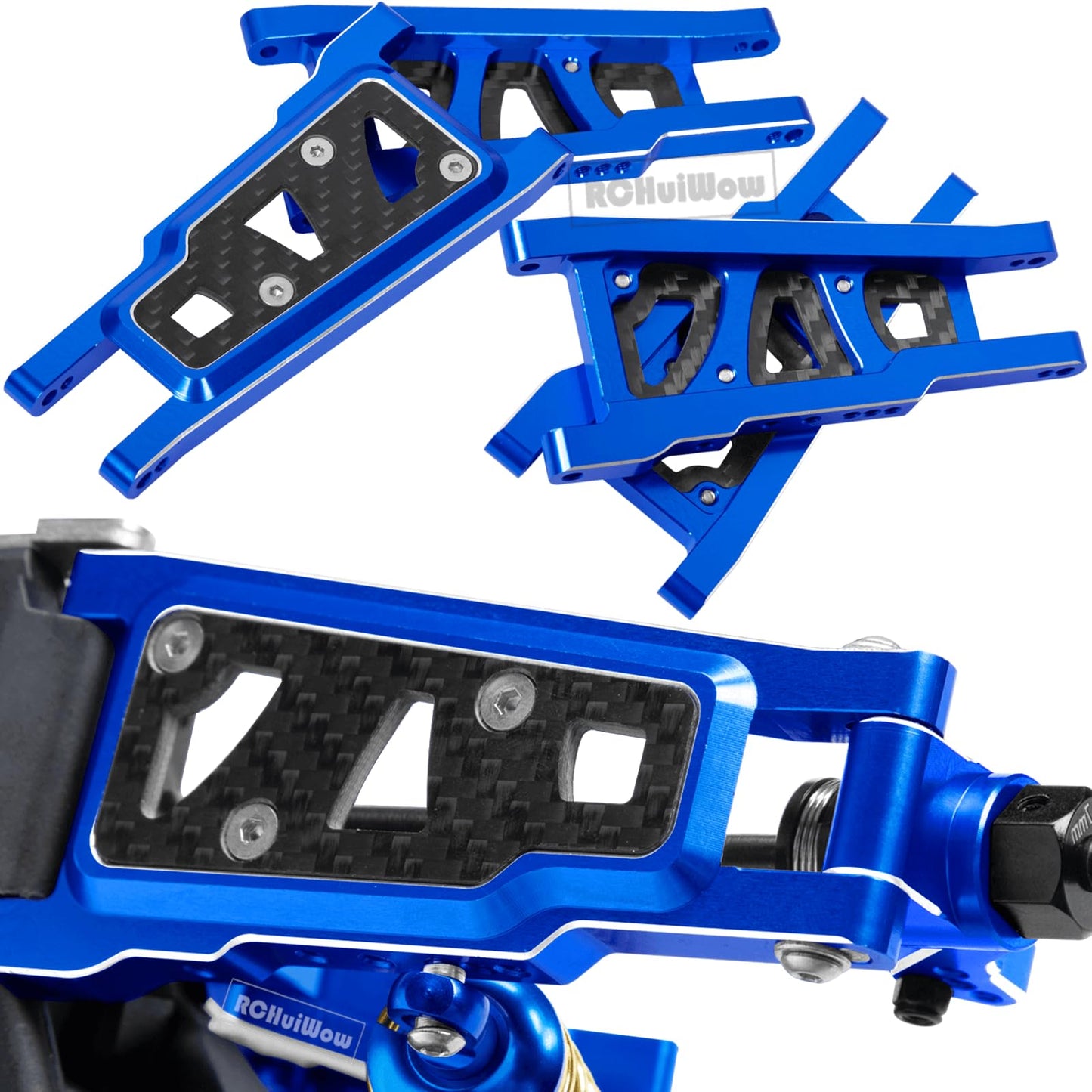 RCHuiWow RC Upgrades Part for 1/10 Rustler 4x4/Rustler 4x4 VXL 4WD,Driveshaft,Suspension Arms,Steering Blocks,Caster Block,Rear