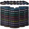 100 Pieces Motivational Wristbands Bulk for Student Colored Inspirational Rubber Bands Students Inspirational Bracelets Teacher