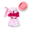 Melissa & Doug Cowgirl Role Play Costume Set (5Pcs) - Skirt, Hat, Vest, Badge, Scarf Pink, Child 3-6