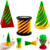 3 Packs Impossible Cone, Spiral Cone Fidget Toy 3D Printed Spiral Cone Toy, Pyramid Passthrough Sculpture, Mini Cones Pass Throu