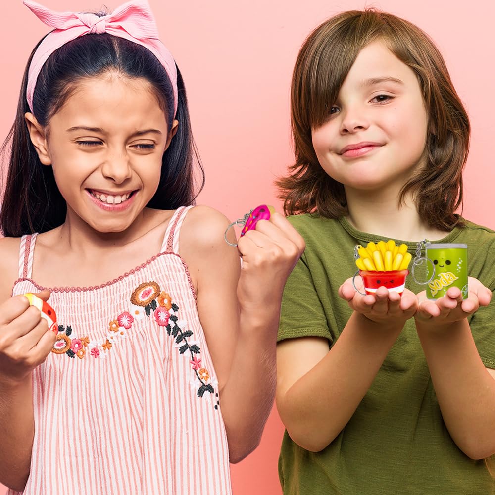 Artcreativity Mini Squish Fast Food Toys, Set Of 8, Slow-Rise Stress Relief Toys For Kids In Assorted Food Designs, Mini Fidget Toys For Sensory Play, Party Favors, Goodie Bag Fillers For Boys & Girls