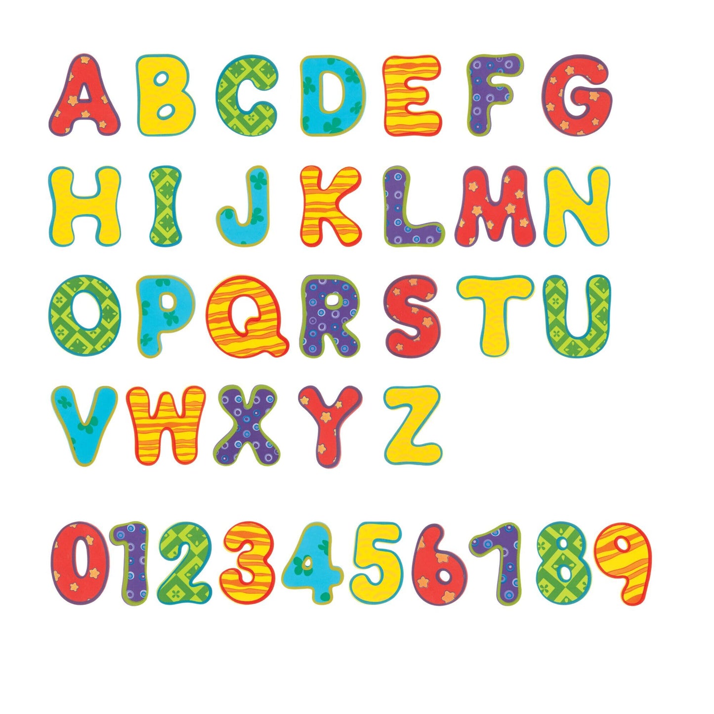 Nuby Floating Bath Tub Alphabet And Number Set, Soft Foam Educational Waterproof Letters And Numbers Toy, 36 Pieces