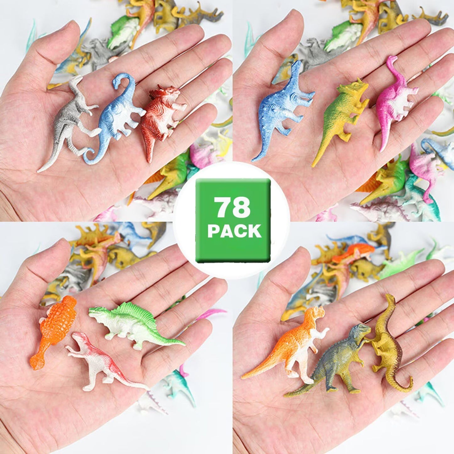 Pau1Hami1Ton Mini Dinosaur Toys For Kids 3-5,78 Pack Realistic Toddler Dinosaur Toy Set,Educational Dinosaurs For Kids 3-5,Perfe