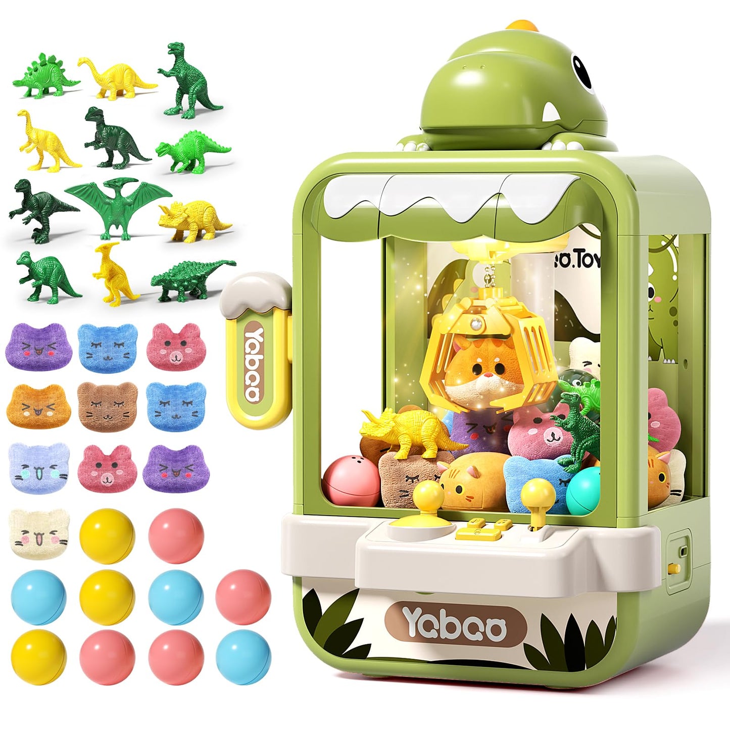 Eohemeral Dinosaur Claw Machine For Kids,Electronic Arcade Game Machine With Music,Mini Vending Machine Boys Birthday Toys Gifts