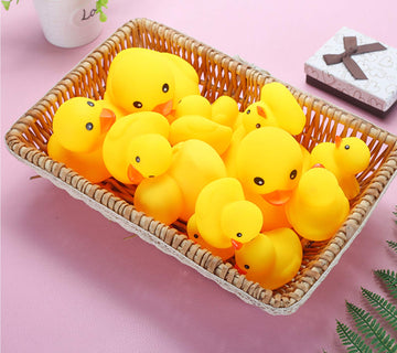 Yuerfeila Bath Duck Toys 30 Pcs Mini Rubber Ducks Squeak And Float Duckies Baby Shower Toy Party Decoration For Toddlers Boys Girls(1.6'')