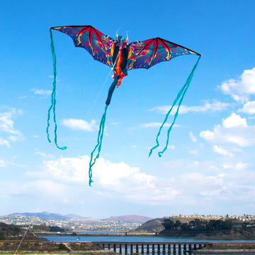 Windnsun Supersized Three-Headed Dragon 3D Nylon Kite, 76 Inches Wide
