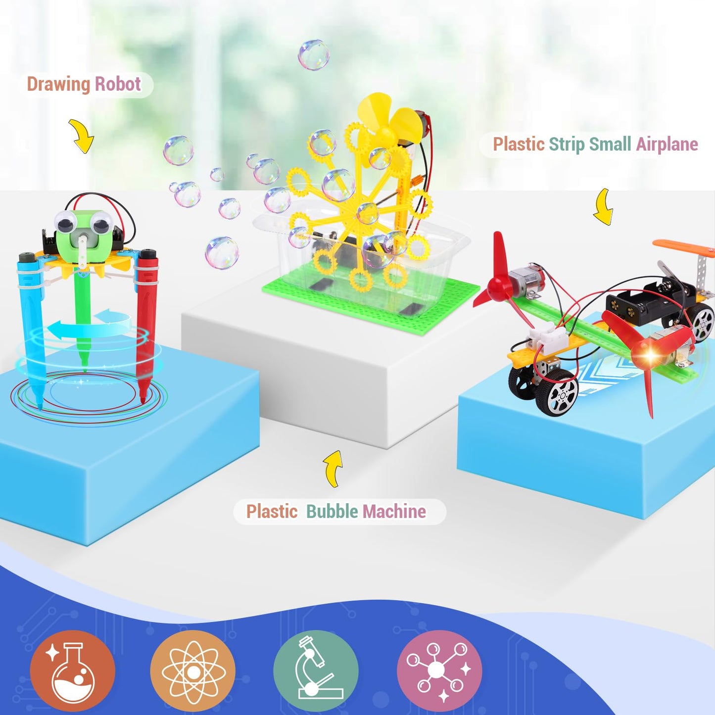 Splashnspray Stem Robotics Science Kit For Kids Age 8-12, Educational Science Experiments Projects, Engineering Building Toy Electronic Motor Robot Craft, Big Boys & Girls Toys Birthday Present