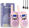 Toys For 3-12 Year Old Girls, Selieve 2 Pack Kids Walkie Talkies Rechargeable With 22 Channels, Led Flashlight And Vox Function,