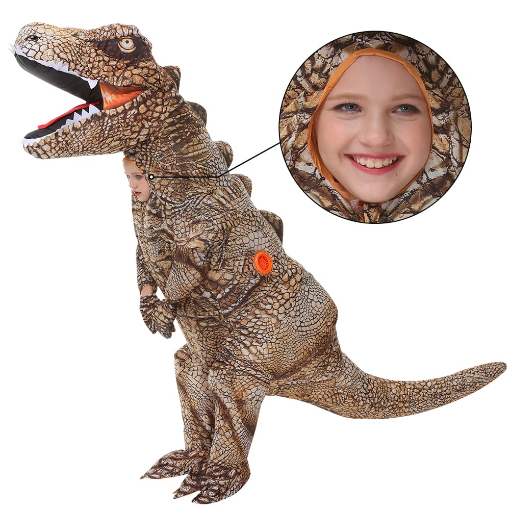 Kooy Inflatable Costume,Halloween T Rex Dinosaur For Kids,Full Body Blow Up Costumes