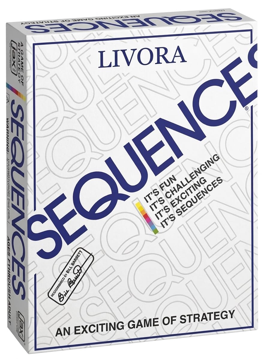 Sequences Board Game, Exciting Strategy Board Game With Game Board Cards And Chips, Family Tabletop Multiplayer Game For Kids An