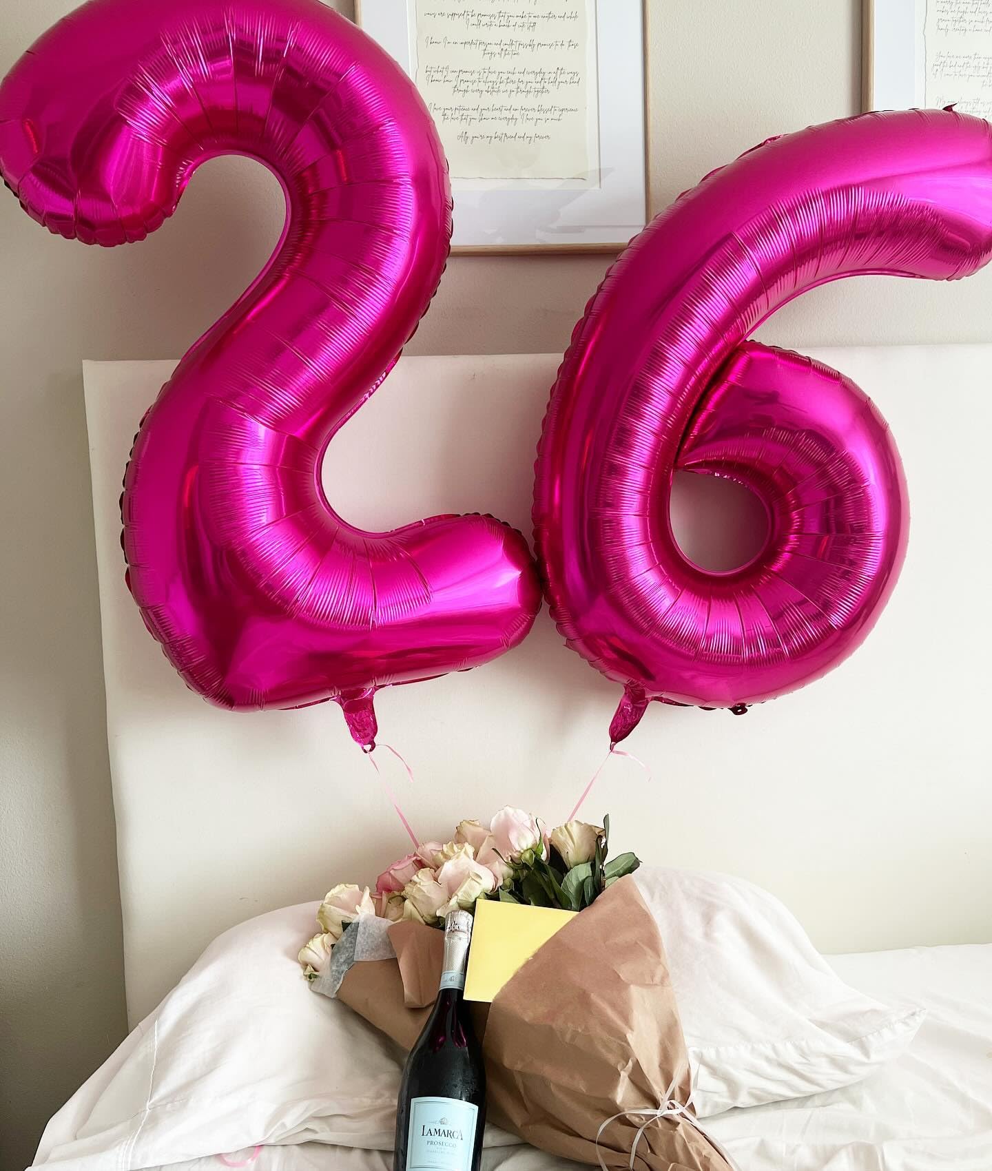 Hot Pink 2 Balloon, Number Balloons 40 Inch, 2Nd Balloon Number Birthday Decorations, Second Two Birthday Party Supplies, Number
