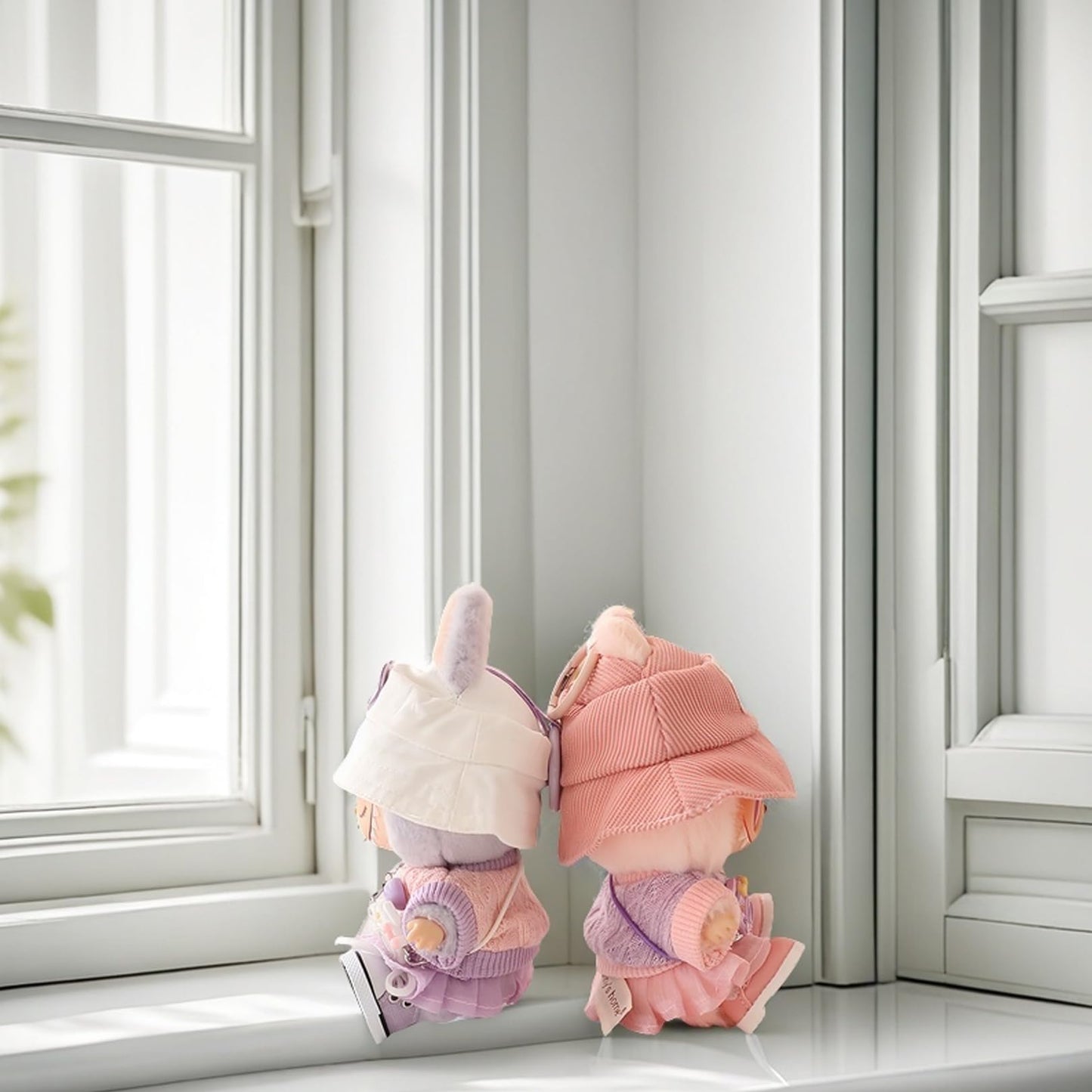 Mrwtesio Doll Clothes for Lububu enhanced 5-Piece Lububu Outfits Set 7 Inch Lububu Clothing Accessories (No Doll) (Purple)