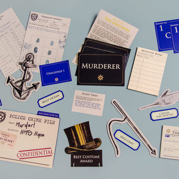 Talking Tables Murder Mystery Game - Interactive Dinner Party Game for 5-12 Players, One Size, Cardboard, Death on The Boat