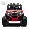 MOLACHI 24V Kids Ride on Car Truck 2 Seater Children Electric Cars Kid Remote Control Vehicle with 200W Motors 3 Speeds LED Lights Spring Suspension Music & Horn -Red