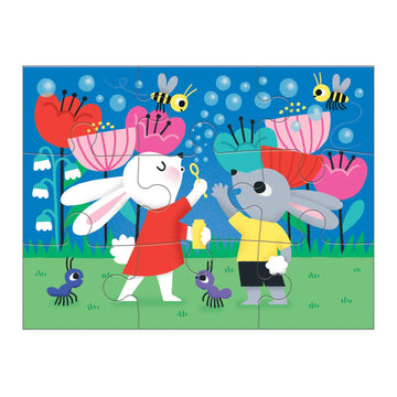 Mudpuppy Mindfulness 4-In-A-Box Puzzle Set - Includes 4 Progressive Jigsaw Puzzles For Kids With 4-12 Pieces - Features Colorful