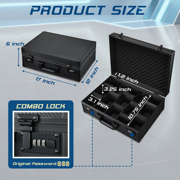 Card Storage Box for 3 x 4 35pt Toploaders Sports Cards Case with Lock Trading Card Storage Box Holds 750 Top Loaders or 190 Magnetic Holders Card Collection Box for Collectors X-Large