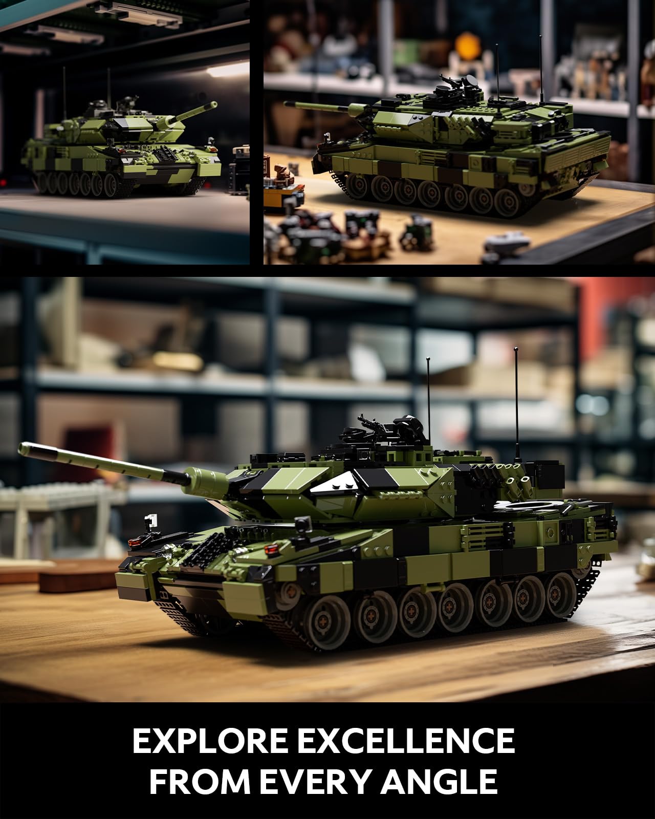 Nifeliz Leopard Ii A7 Tank, Military Tank Building Set For Adults, Collectible Army Model To Build And Display, Gift Ideal For M