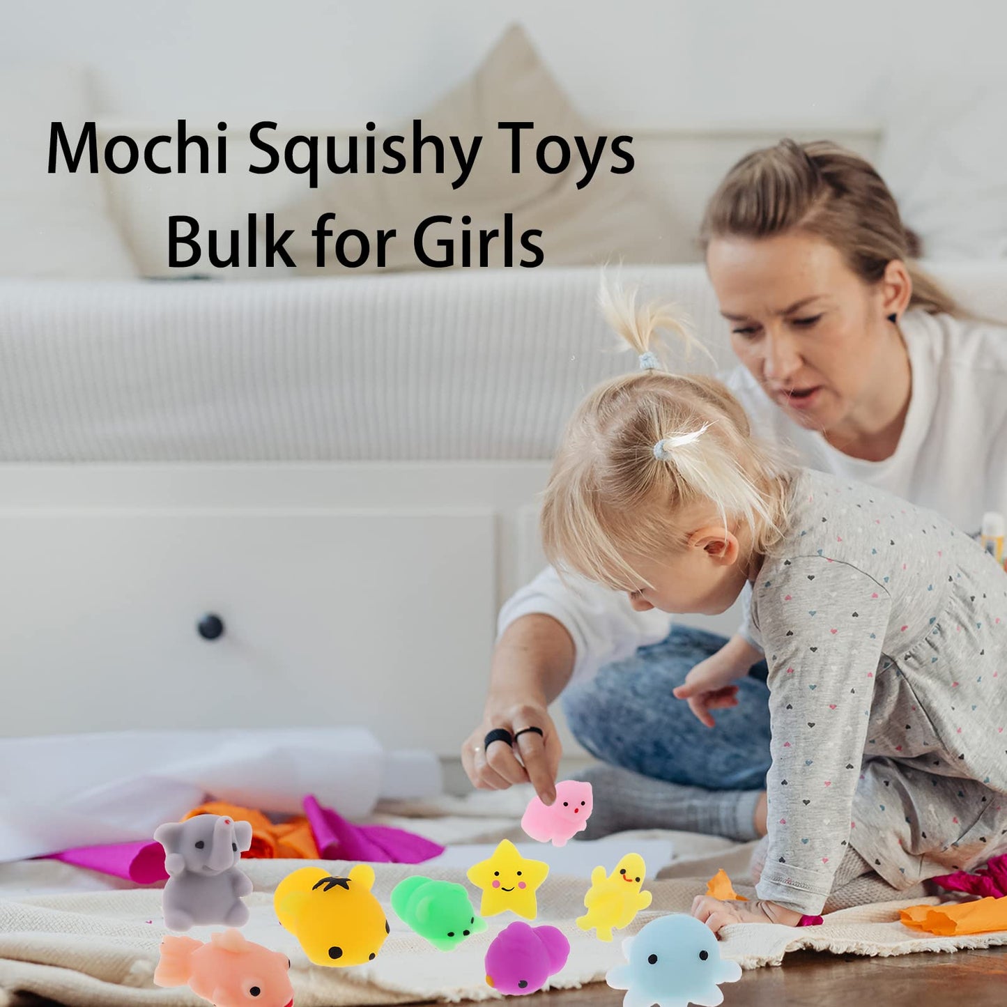 72 Pcs Mochi Squishy Toys, Kawaii Squishy Animals For Party Favors Classroom Prize Pinata Easter Fillers Fidget Toys Pack Bulk Squishies Toys Gifts Christmas Stocking Valentines