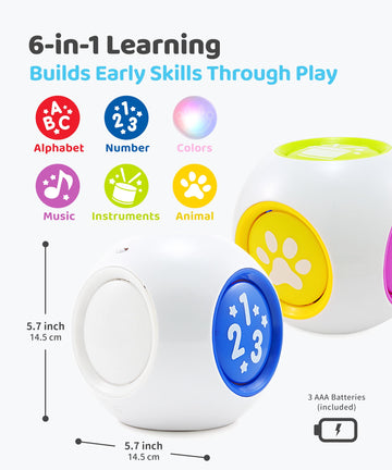 BEST LEARNING Learning Cube - Educational Musical Activity Center for Infants - Medium Multicolor, ABS Plastic, Model 1021