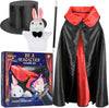 Click N' Play Magician Costume Kids Size, Magician Kit, Halloween Dress Up & Pretend Play Set Complete With A Magic Set: Magic Hat, Magic Wand & Rabbit Magic Tricks, Magic Kit For Kids Age 8-10