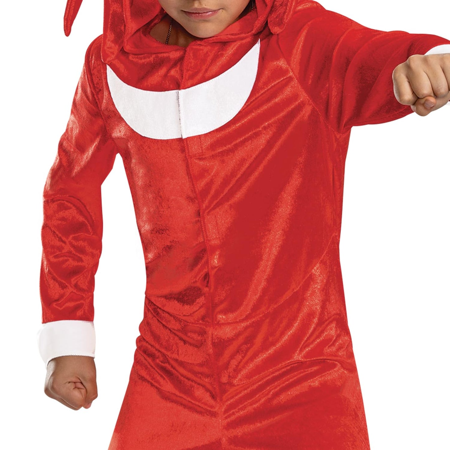 Disguise Sonic Knuckles Costume For Kids, Official Sonic Movie 3 Hooded Jumpsuit, Child Size (7-8)