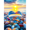 300 Piece Puzzles for mature-themed Love Pebbles Theme Jigsaw Puzzles 300 Pieces for mature-themeds Kids Senior Sunset Beach Jigsaw Puzzles Challenging Family Fun Puzzle Activity Game Gift 20.5 X 15 in