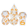 HDdais Cheese Dice DND Dice Set 7PCS White Polyhedral Dice Set D&D for Dungeons and Dragons Role Playing Game Tabletop Games