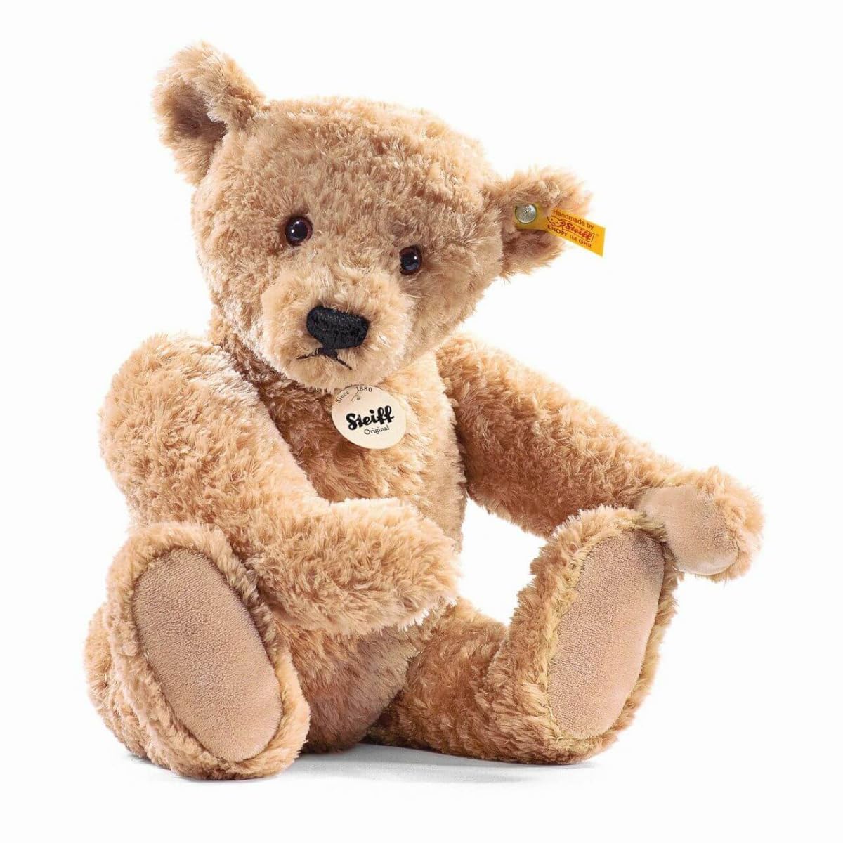 Steiff Elmar Teddy Bear Plush Toy, 12 , Golden Brown, Handmade Quality, Poseable Arms And Legs
