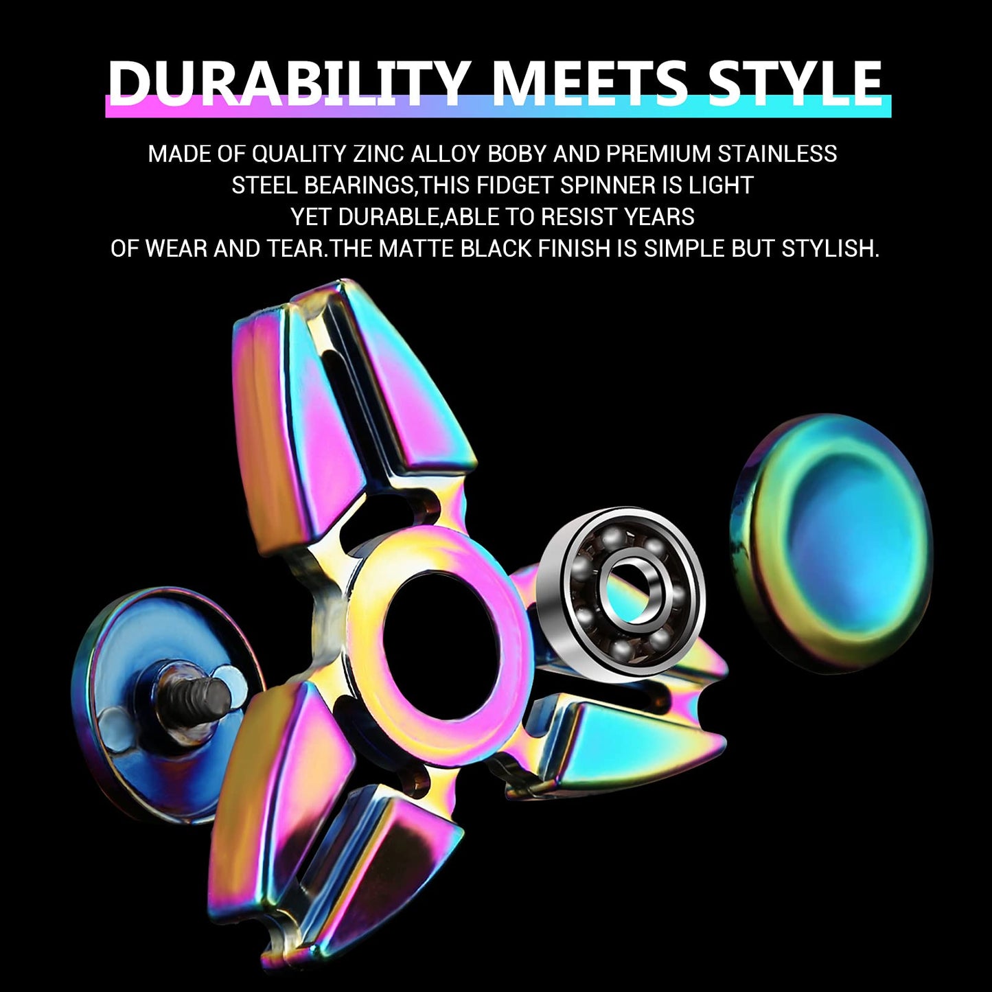 Scione Metal Fidget Spinner For Kid Adult, Sensory Hand Fidget Toy 7 Pack-Anxiety Toys Stress Relief Reducer-Party Favors, Easter Gifts For Kids Birthday, Goodie Bag Stuffers, Classroom Prizes