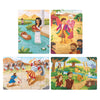 PEYO PALS Bible Puzzles Toddlers 2-4 | 4-in-1 Wooden Jigsaw Puzzles in Box (15 pcs Each) | Christian Gifts for Kids | Preschool