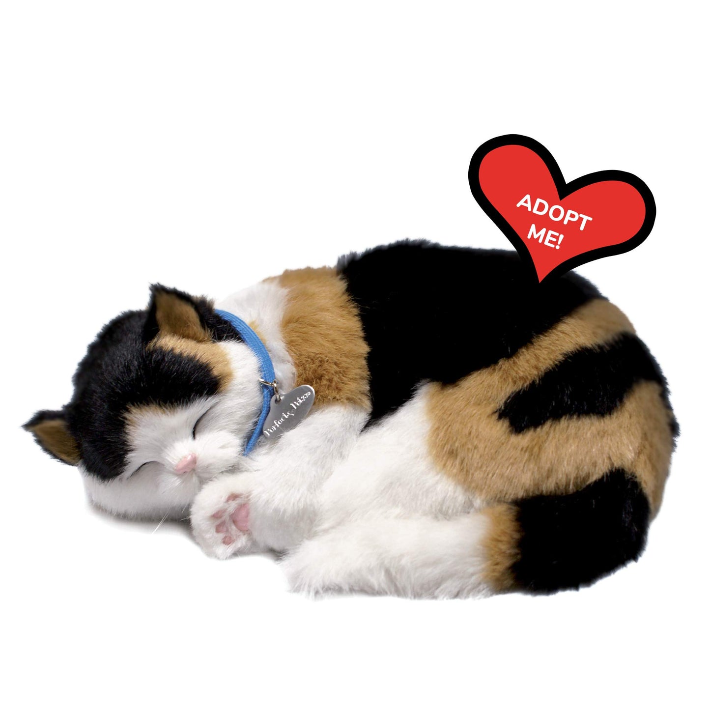 Perfect Petzzz - Original Petzzz Calico Cat, Realistic Lifelike Stuffed Interactive Pet Toy, Companion Dog With 100% Handcrafted Synthetic Fur