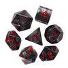 HDdais Polyhedral DND Dice Set 7PCS RPG D&D for MTG Dungeons and Dragons Role Playing Game and Other Tabletop Game(Black)