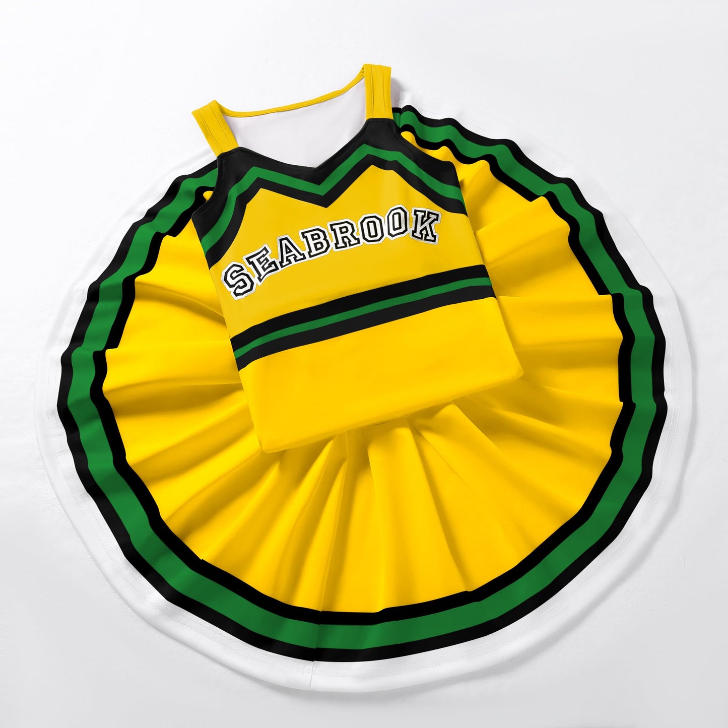 ZapLute Cheerleader Costume for Girls Cheerleading Outfits for Halloween Birthday Gifts School Events Christmas Gifts 11-12 Years