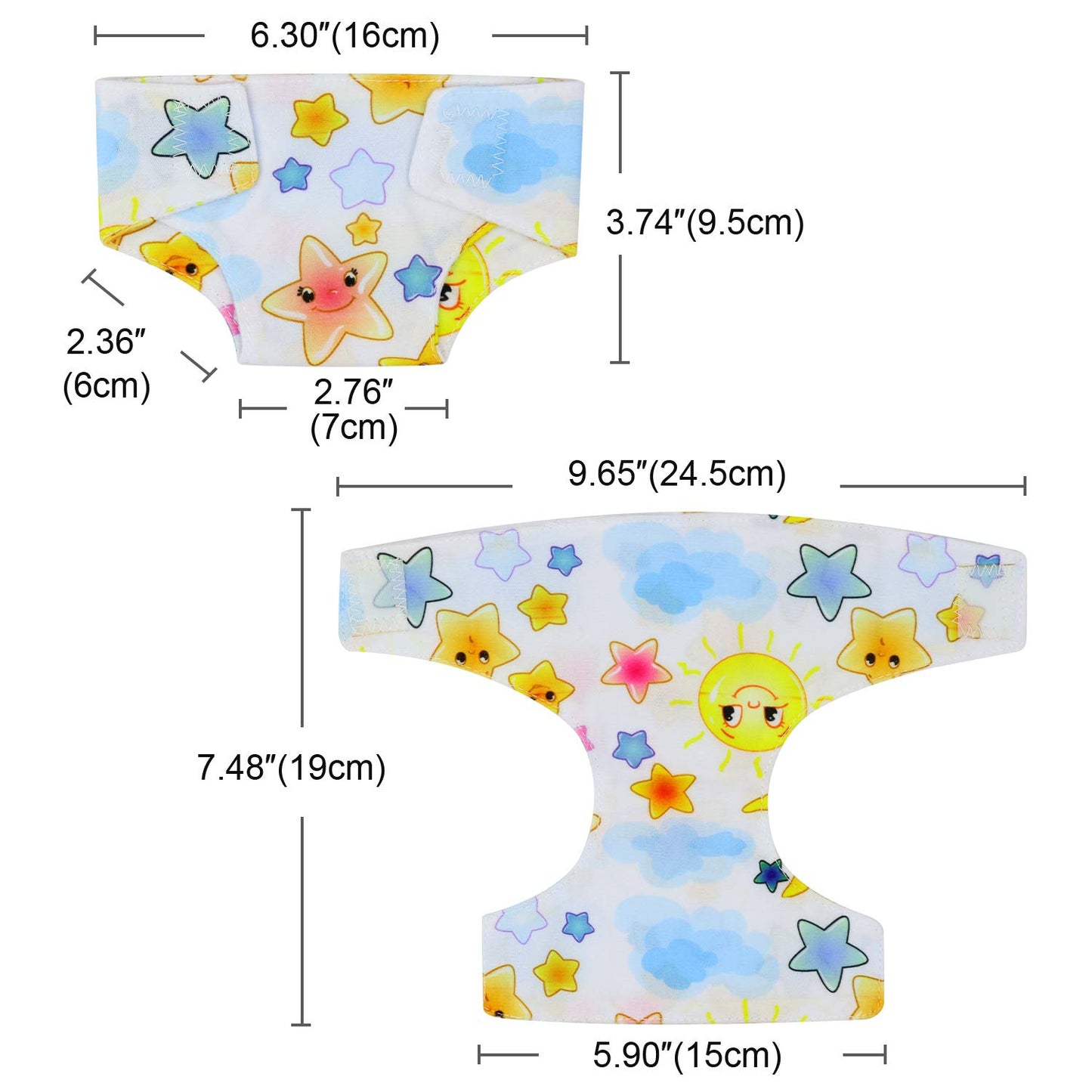 Zita Element 10 Pcs Baby Doll Diapers For 14-16 Inch Baby Dolls Clothes Accessories