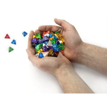Wiz Dice Bulk Random Polyhedral Dice (D4-100 Pack) - Polyhedral Role Playing Dice in Unique Colors - DND Accessories for TTRPG D