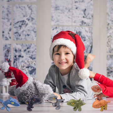 Zwish 6Pcs Biting Finger Dinosaurs Toy Collectibles For Display, Play And Dinosaur Biting Fingers Puppet Model Figure Novelty To