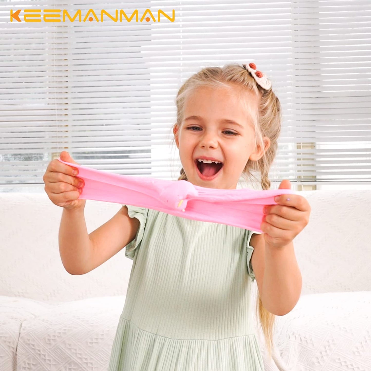 Keemanman Pink Watermelon Butter Slime, Diy Slime Supplies Kit For Girls And Boys, Stress Relief Toy Scented Slime Toy For Kids