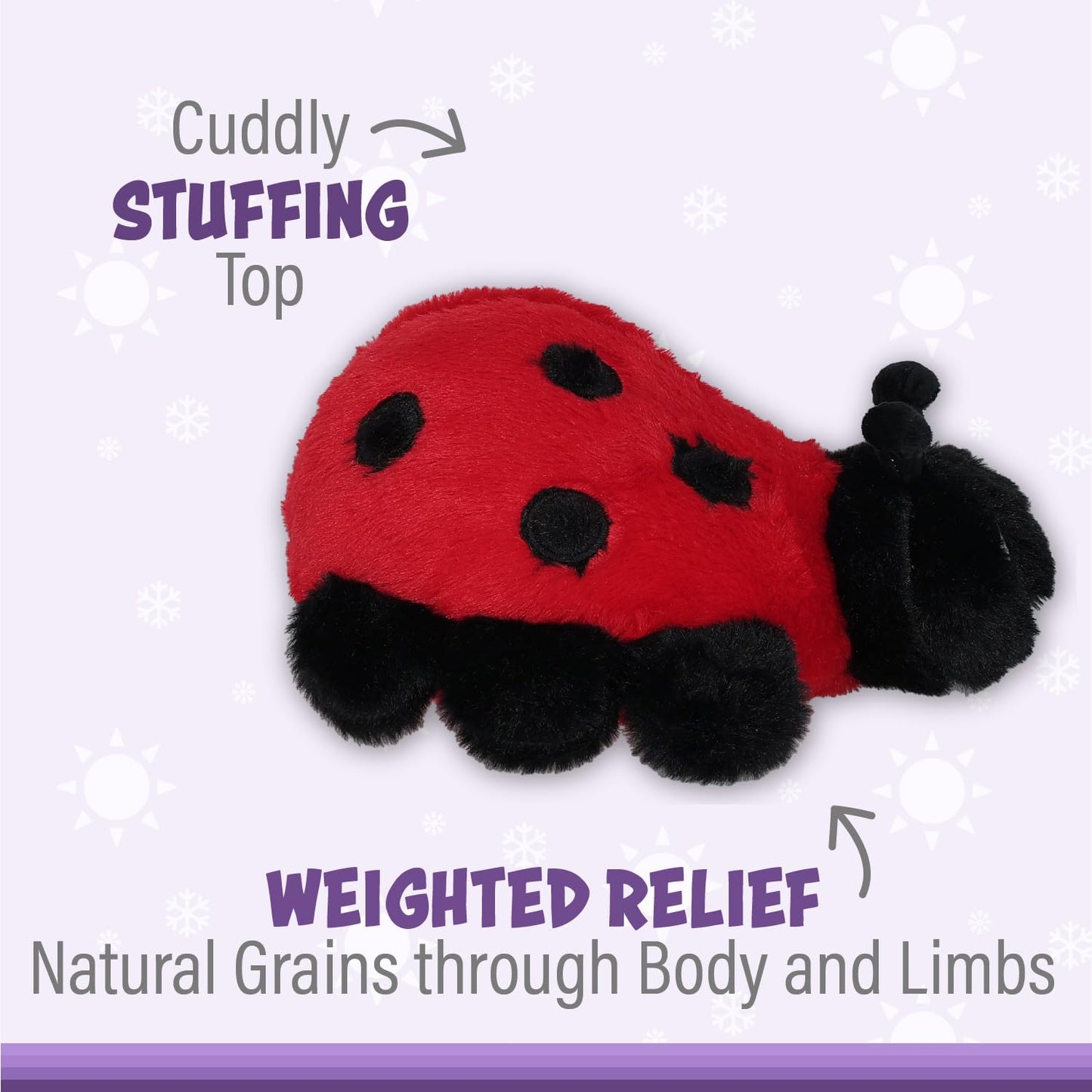 1I4 Group Warm Pals - Ladybug - Cozy Lavender Scented Plush Toys - Stuffed Animal - Coolable Bedtime Comfort Plushie