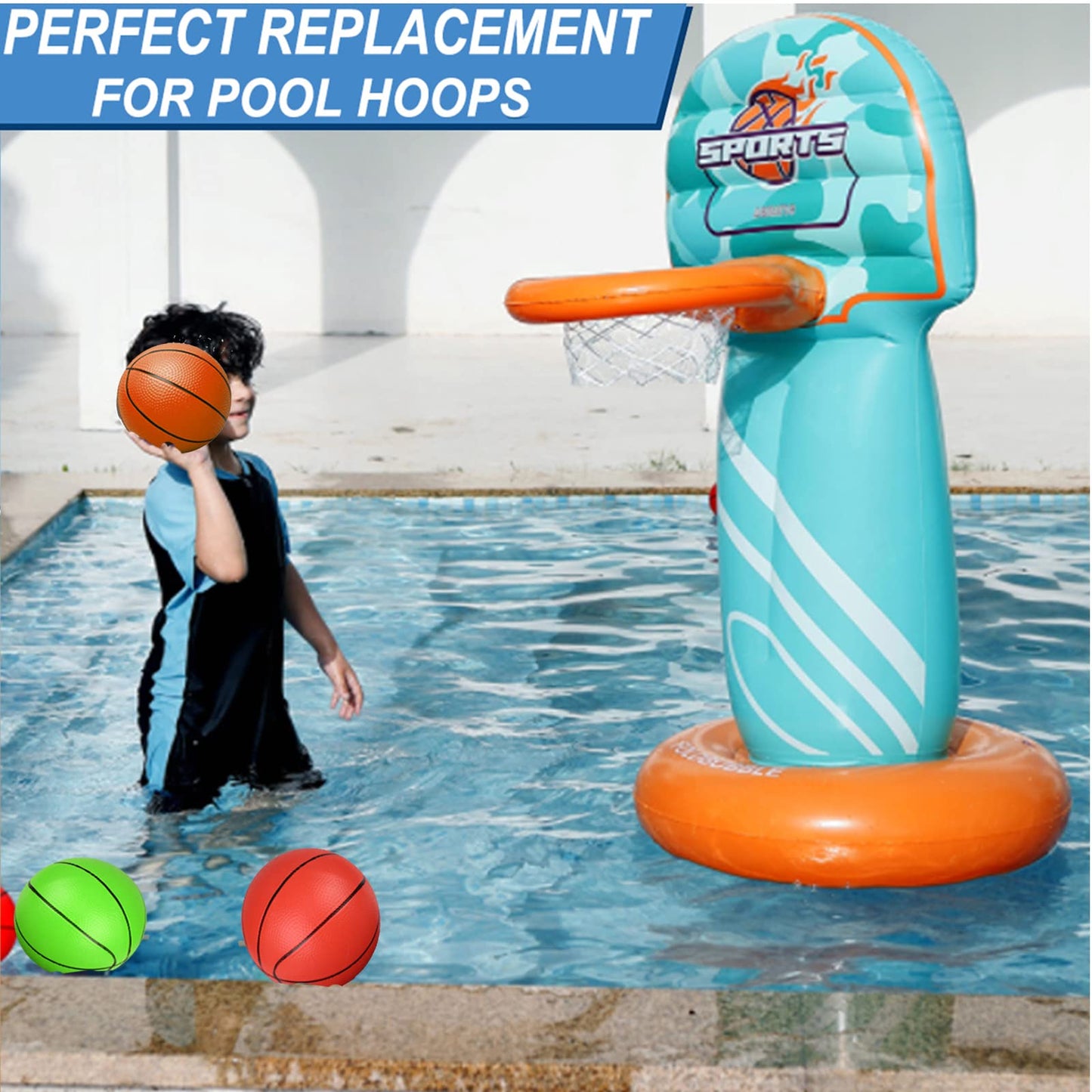 5 Inch Pvc Mini Basketball For Indoor Basketball Mini Hoops, Soft 5' Rubber Small Repacement Basketball For Over Door Basketball Hoop Sets, Little Basketballs For Adults & Kids (3 Pcs With Air Pump)