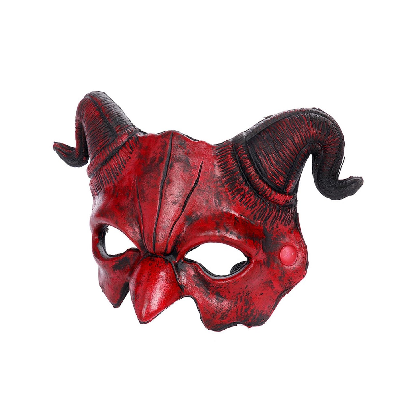 Soochat Devil Mask Demon Mask Scary Half Face Mask for Cosplay Halloween Masquerade Costume Party Accessories