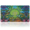 MTGPRO Playmat for MTG 24x14 Inches Playmat for Magic The Gathering with Non-Slip Rubber Base and Stitched Edges Includes Storage Bag - Ideal for MTG/RPG/CCG Trading Game Card Mat(Green)