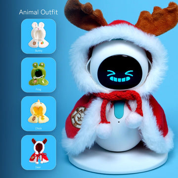 Cape & Hoodie Outfit Set For Eilik - 4 Pcs Furry Hoodie In Four Colors & 4 Pcs Furry Pet Cape In Four Styles. Ideal For Dressing